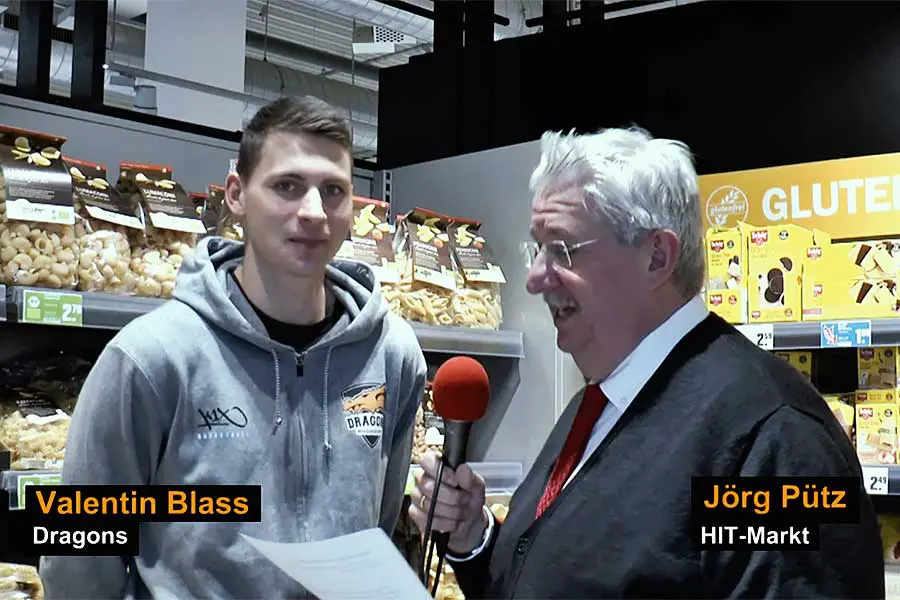 Valentin Blass hier beim Interview mit Jörg Pütz vom HIT-Markt