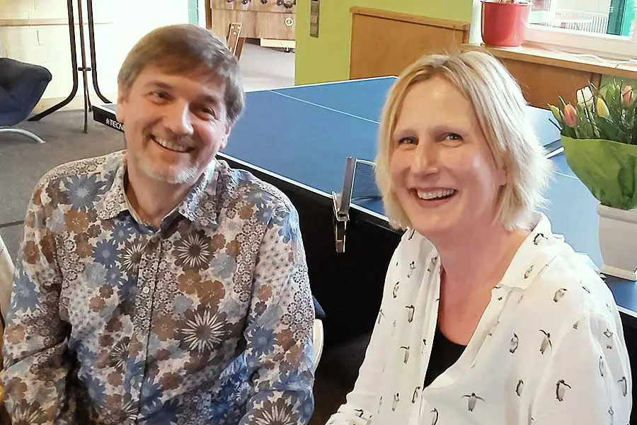 Rainer Quink 2018 mit Silke Kornstädt, die bis 2022 Vorsitzende des Vereins war