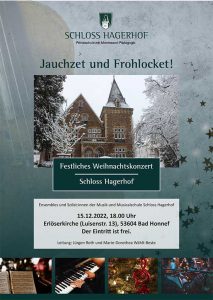 Plakat Weihnachtskonzert Schloss Hagerhof 2022 1