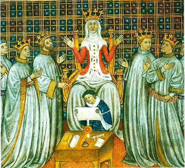 Clotilde partageant le royaume entre ses fils
