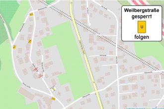 Vollsperrung Weilbergstrasse