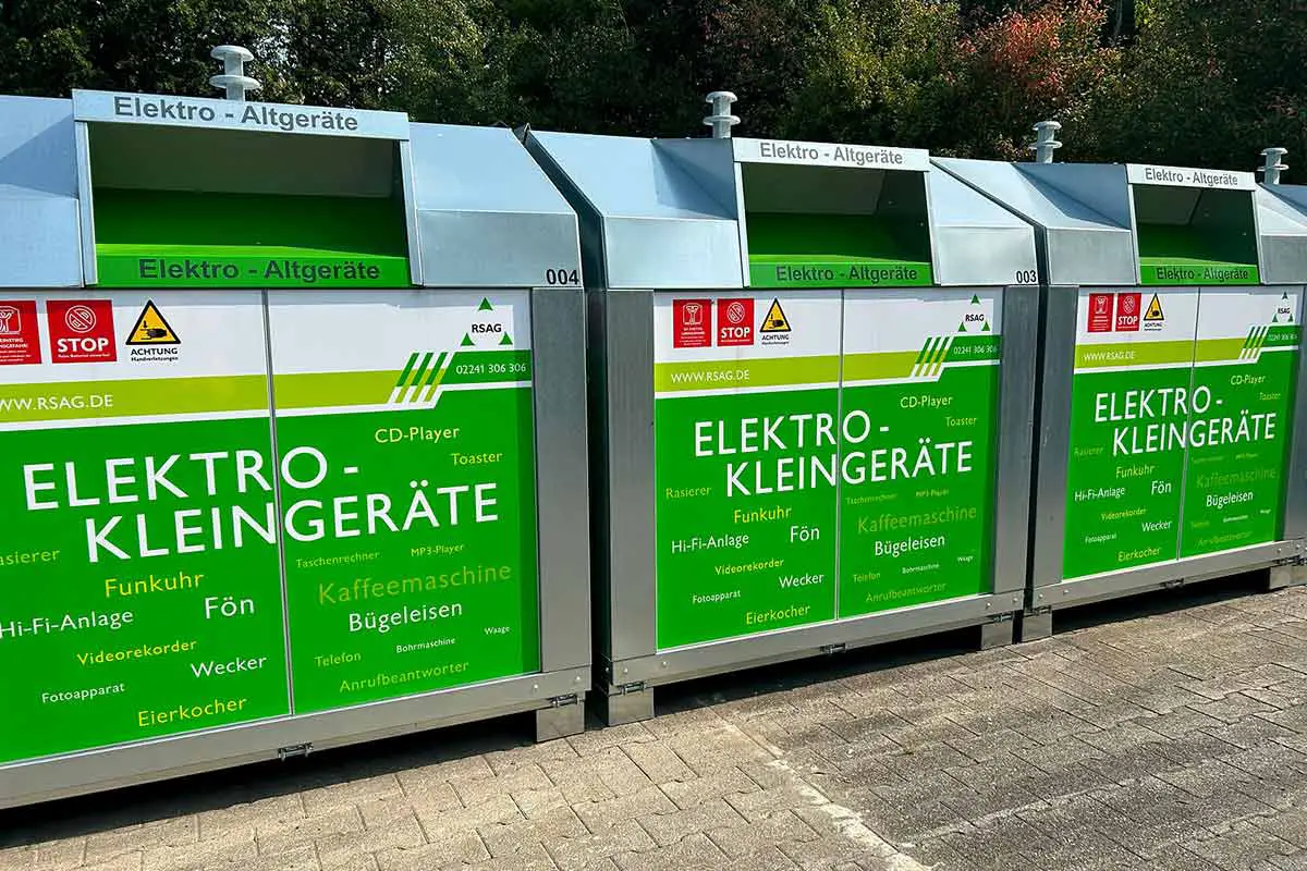 Elektro kleingeräte container