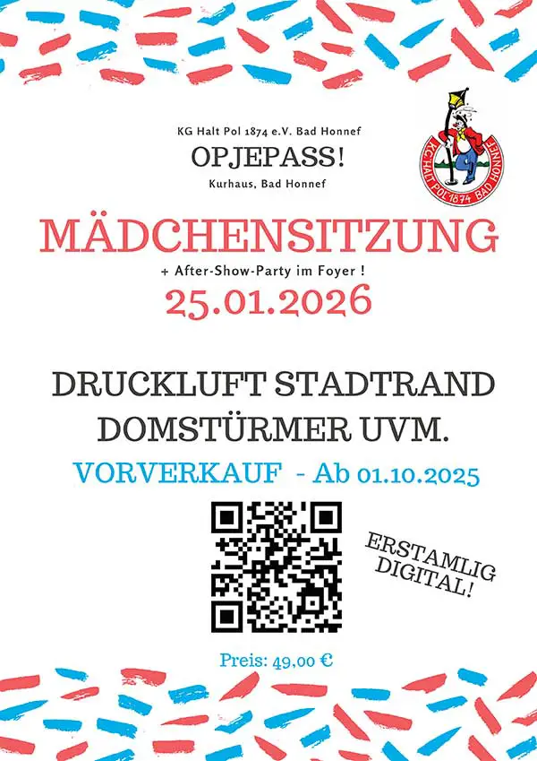 Mädchensitzung plakat