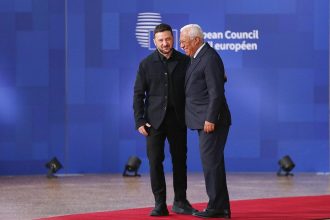 Wolodymyr Selenskyj und António Costa am 23.10.2025