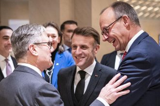 Starmer, Macron, Merz am 18.11.2025