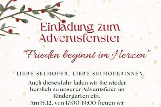 Einladung Adventsfenster