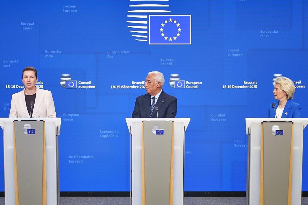 Frederiksen, Costa und von der Leyen am 19.12.2025