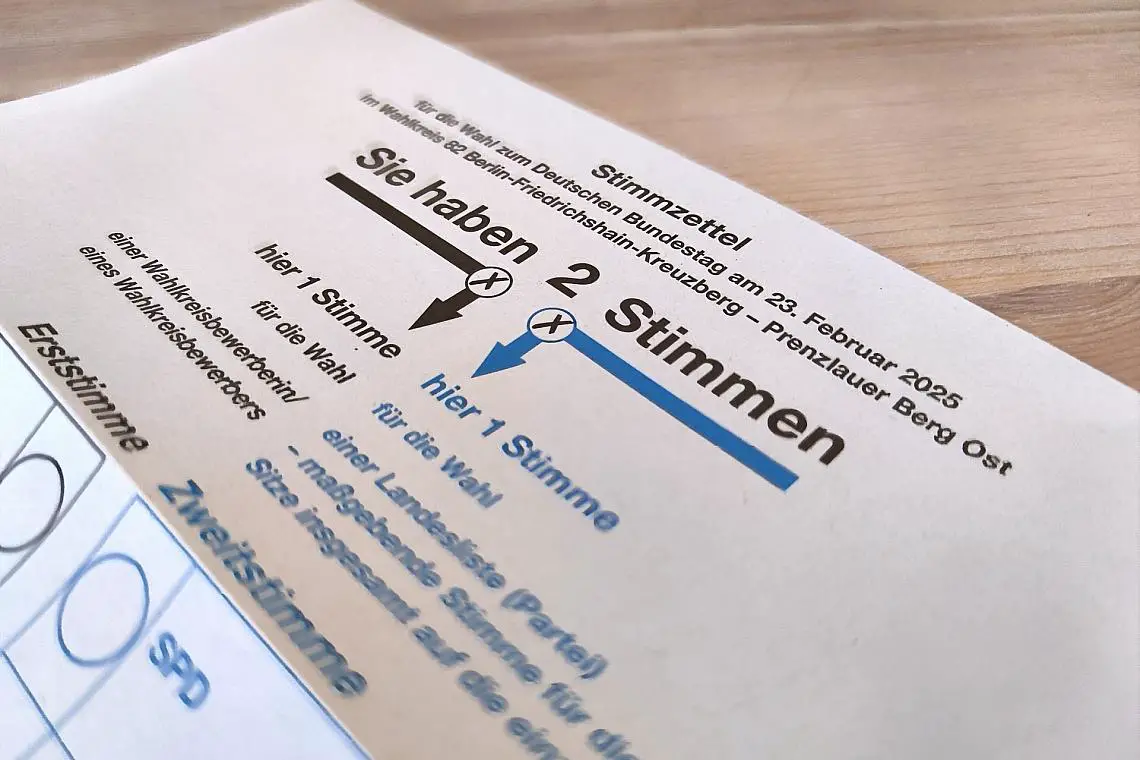 Stimmzettel zur Bundestagswahl 2025 (Archiv)