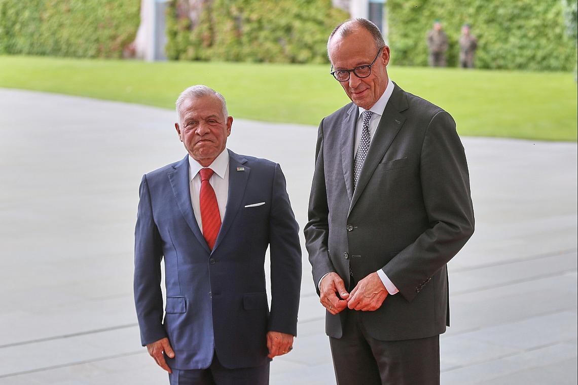 Abdullah II. bin al-Hussein und Friedrich Merz in Berlin (Archiv)