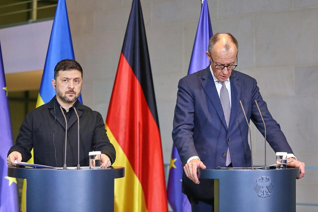 Wolodymyr Selenskyj und Friedrich Merz am 15.12.2025