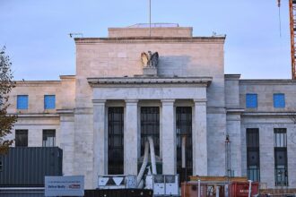 Baustelle am Sitz der Federal Reserve