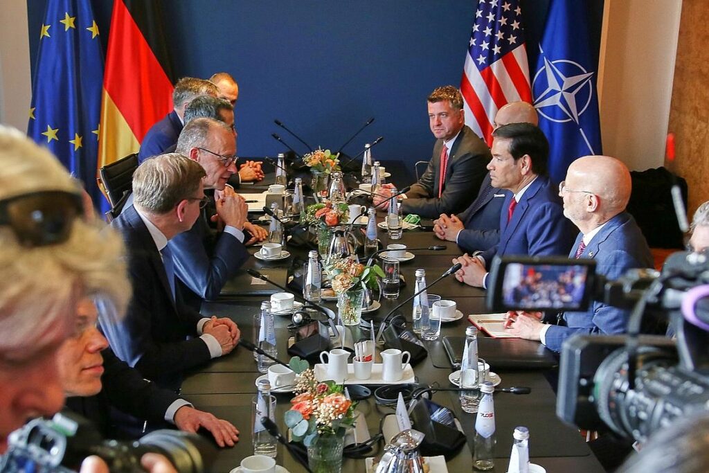 Treffen zwischen deutscher und US-Delegation mit Merz und Rubio am 13.02.2026