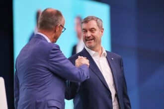 Friedrich Merz und Markus Söder am 21.02.2026
