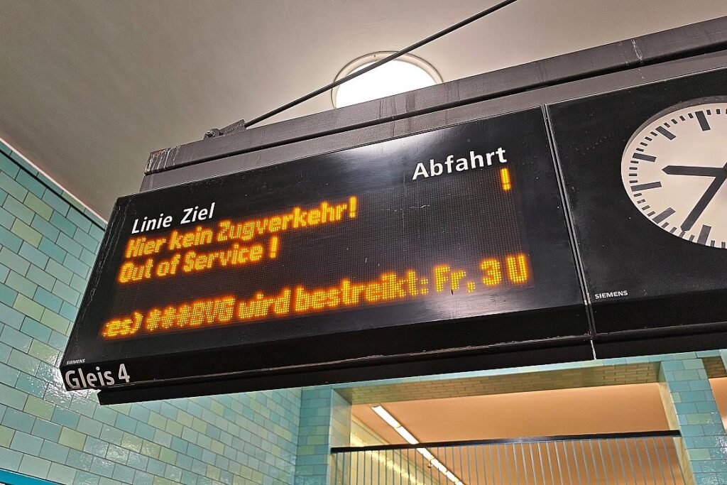Hinweis auf den Streik am 27. und 28. Februar