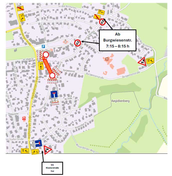 Klosterstraße ein Jahr teilweise gesperrt 2 umleitung