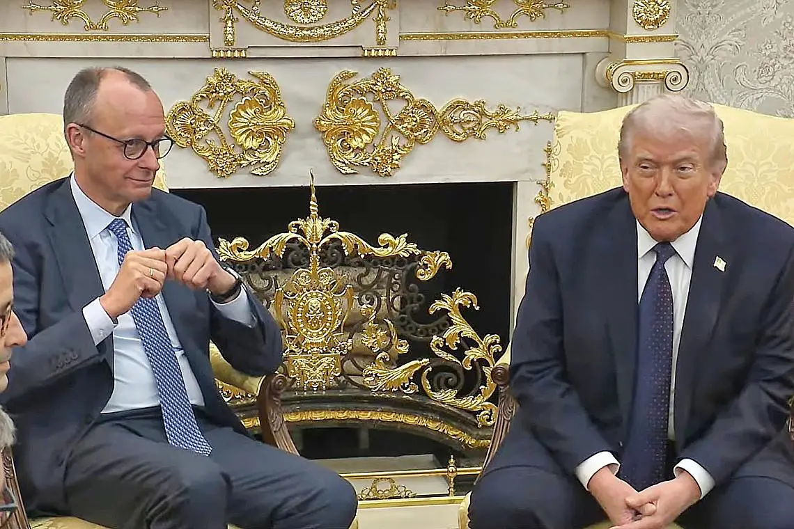 Friedrich Merz und Donald Trump am 03.03.2026