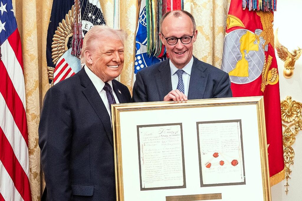 Donald Trump und Friedrich Merz am 03.03.2026