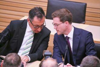 Cem Özdemir und Manuel Hagel am 08.03.2026