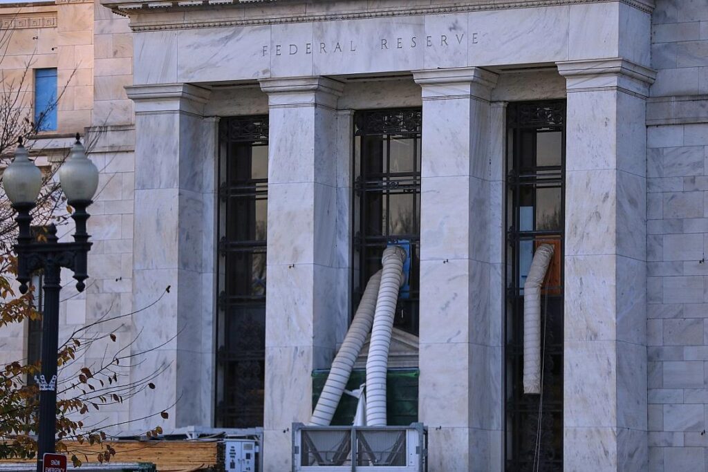Baustelle am Sitz der Federal Reserve