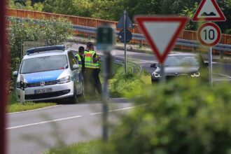 Verkehrskontrolle an einer deutschen Grenze (Archiv)