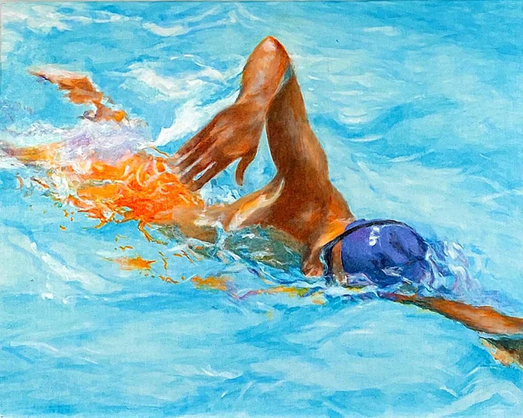 Swimming Man 2025 55 x 70 edited