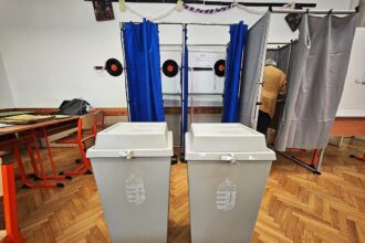 Wahllokal in Ungarn am 12.04.2026