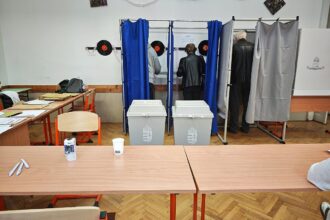 Wahllokal in Ungarn am 12.04.2026