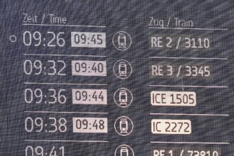 Anzeigetafel bei der Deutschen Bahn (Archiv)