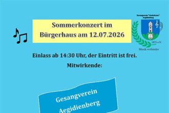 Plakat Gesang Aegidienberg