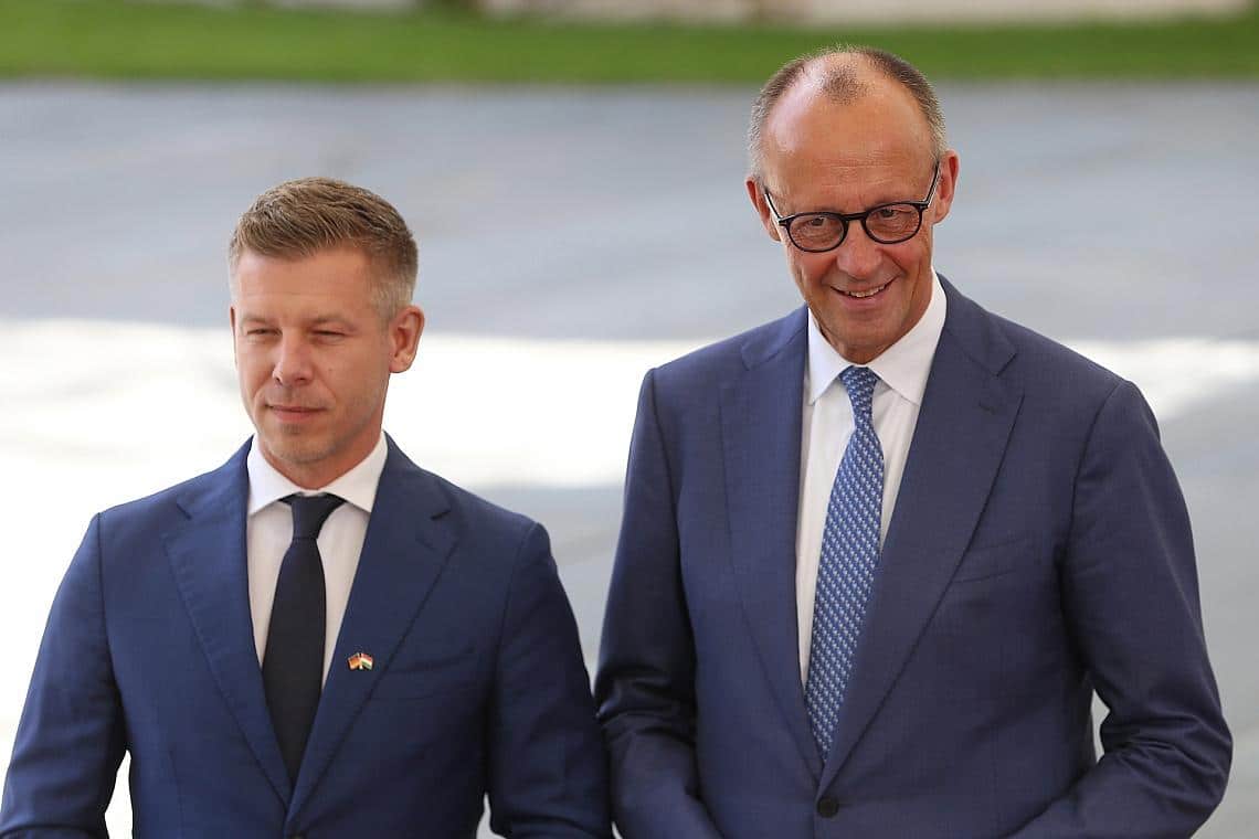 Péter Magyar und Friedrich Merz am 02.06.2026