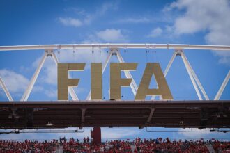 Fifa-Logo bei der Fußball-WM 2026 (Archiv)