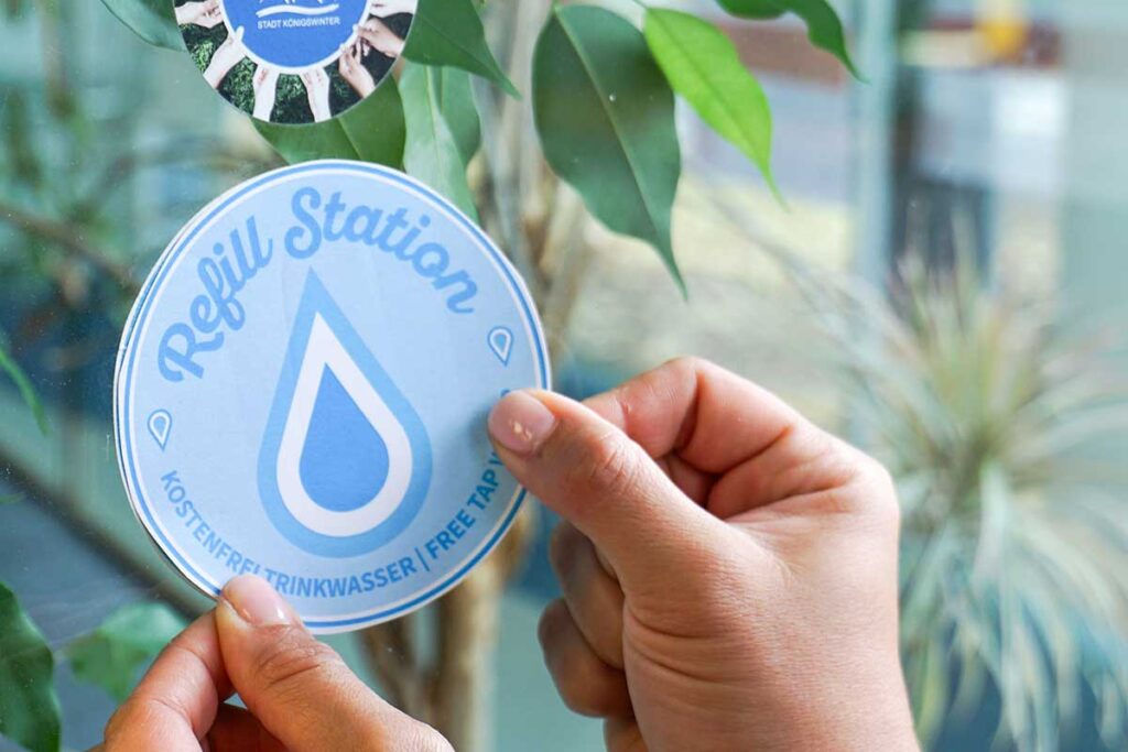 Refill-Station in Bad Honnef für kostenloses Trinkwasser