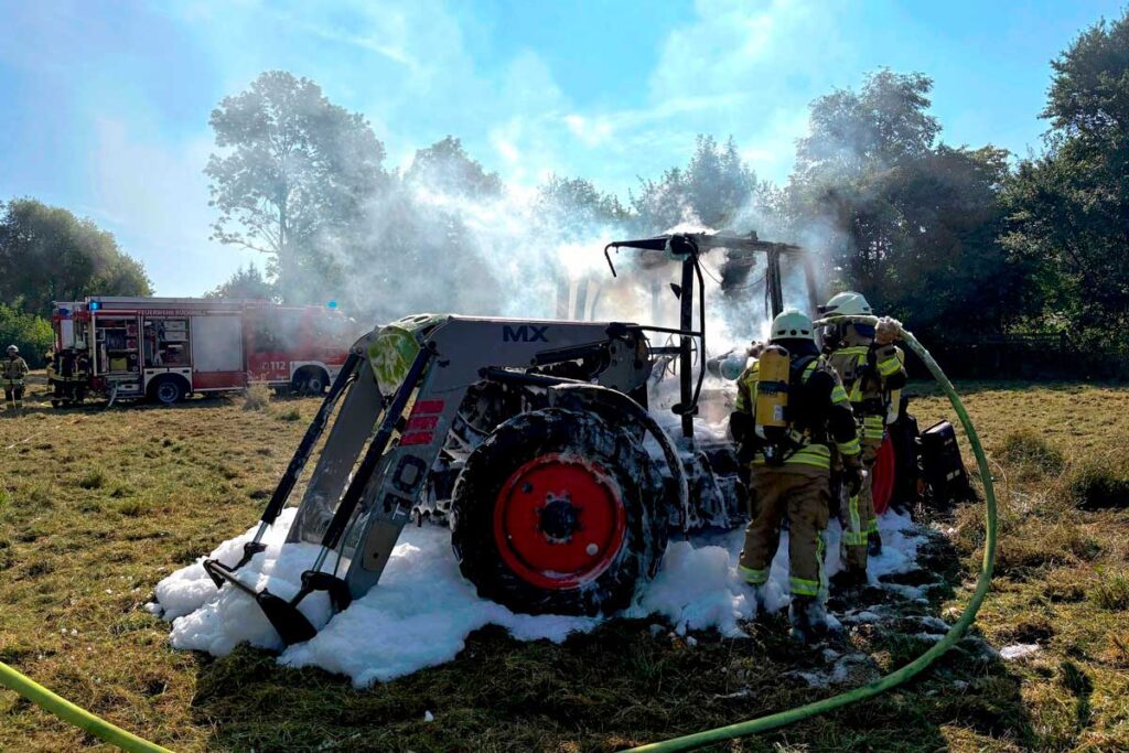 brennender traktor