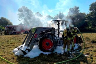 brennender traktor