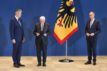 Patrick Schnieder, Frank-Walter Steinmeier, Friedrich Merz am 29.07.2026