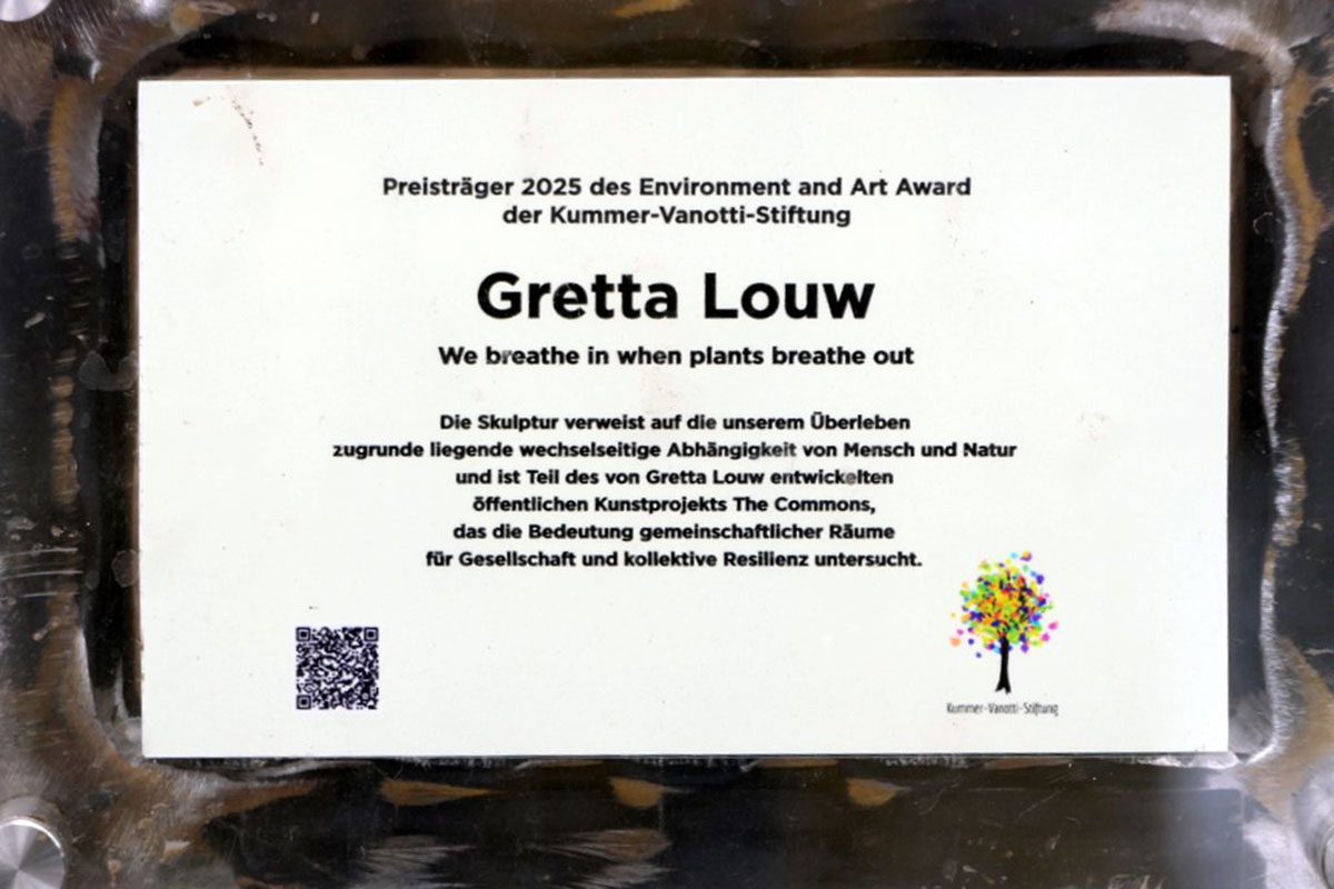 Neues Kunstwerk erweitert Umweltskulpturenpark auf der Insel Grafenwerth 2 greatt louw