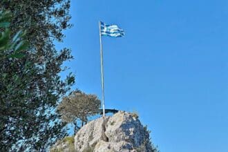 Fahne von Griechenland (Archiv)