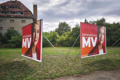 Wahlplakate für die Landtagswahl 2026 mit Manuela Schwesig (Archiv)