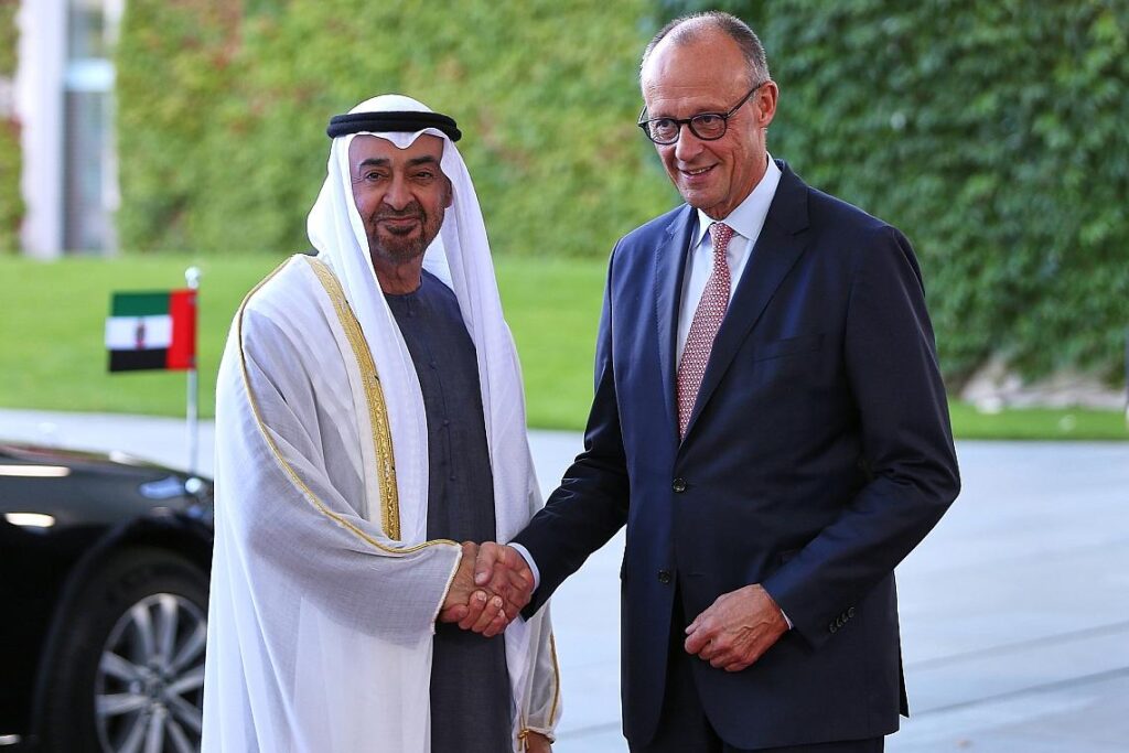 Muhammad bin Zayid Al Nahyan und Friedrich Merz am 10.09.2026