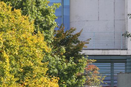 Hier wurde der Strandkorb angeliefert: Terrasse am Bundeskanzleramt