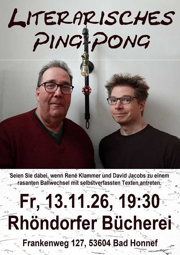 Bad Honnef 130 Literarisches Ping Pong in Rhoendorf 2
