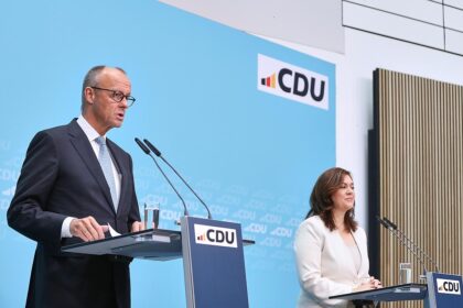Friedrich Merz und Franziska Hoppermann am 12.10.2026