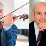Skerdjano Keraj an der Violine und Desar Sulejmani am Klavier beim Konzert „Klassik im Kunstraum“ in Bad Honnef